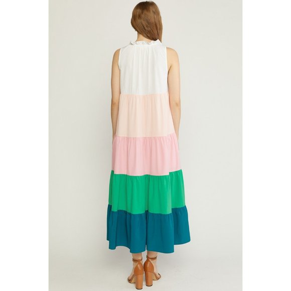 Entro Color Block Maxi Dress - Picture 3 of 7
